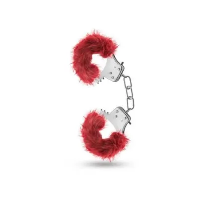 Temptasia Plush Fur Cuffs Burgundy