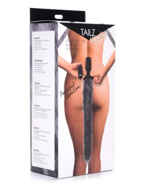 Tailz Vibrating Gray Fox Tail Plug