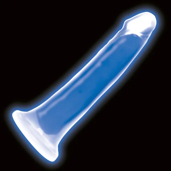 Lollicock Glow In The Dark 8" Silicone Suction Cup Dildo - Blue