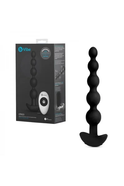 B-Vibe - Cinco Anal Beads - Black — image 7 of 14