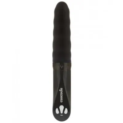 Cascade Twilight Wave Self Lubricating Silicone Vibe Black