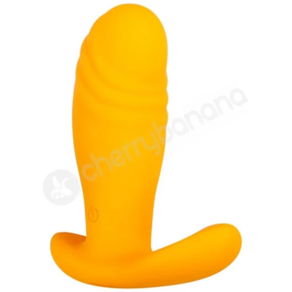 Evolved Creamsicle Orange 3" Vibrating Remote Control Wearable Butt Plug