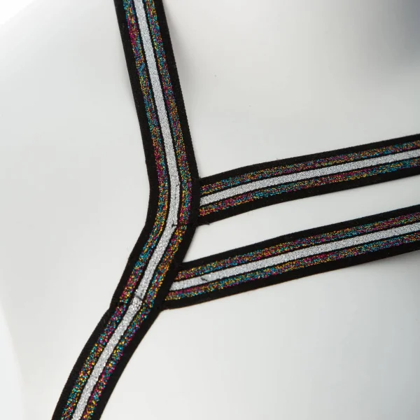 Gender Fluid Silver Lining Harness - Large-xxlarge - Multi-Color