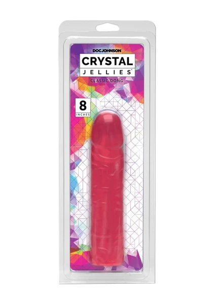 Crystal Jellies 8 inch Classic Dildo - Purple
