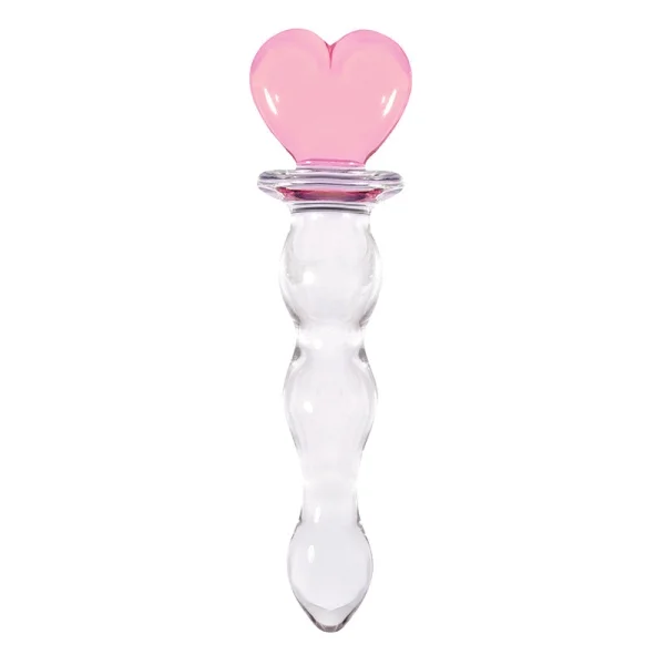 Crystal Heart of Glass Dildo - Pink