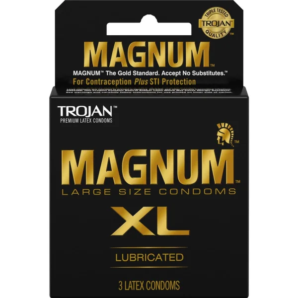 Trojan Magnum XL Lubricated Condoms - 3 Pack & 12 Pack Available!