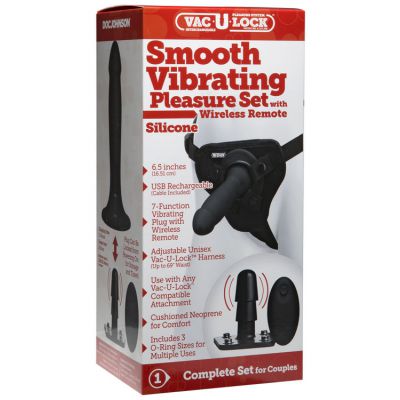 Doc Johnson Vac U Lock Semi Realistic 6 5 Silicone Dildo Vibrating Set