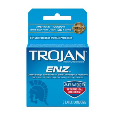 Trojan Enz Armor Spermicidal 3pk