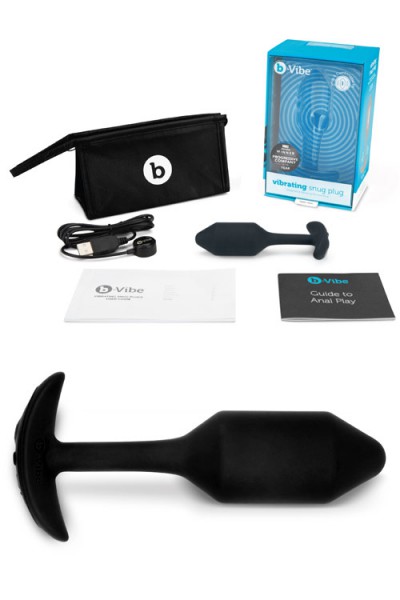 B-Vibe Vibrating Weighted 4.3" Snug Plug - Medium