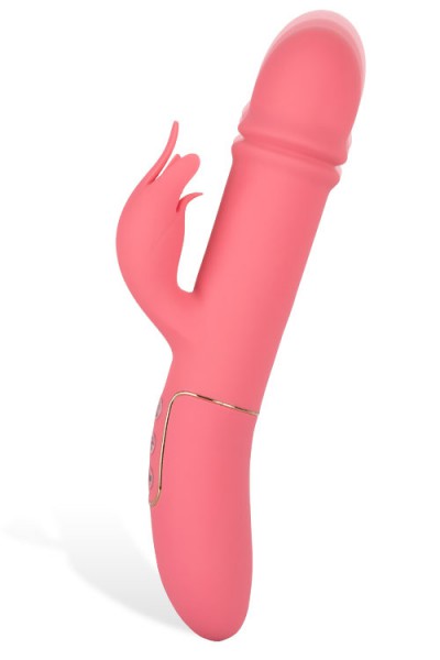 California Exotic Shameless Tease Thrusting 10" Silicone Rabbit Vibrator