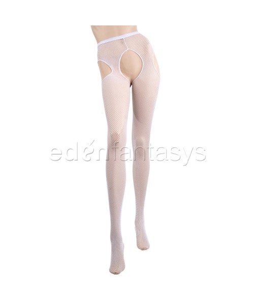 Fishnet suspender pantyhose