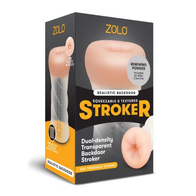 ZOLO Realistic Dual Density Transparent Backdoor Stroker