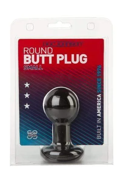 Round Butt Plug Small - Black