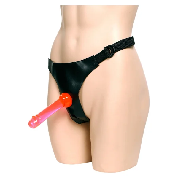 Crotchless Strap On Harness With 2 Dongs — image 4 of 4