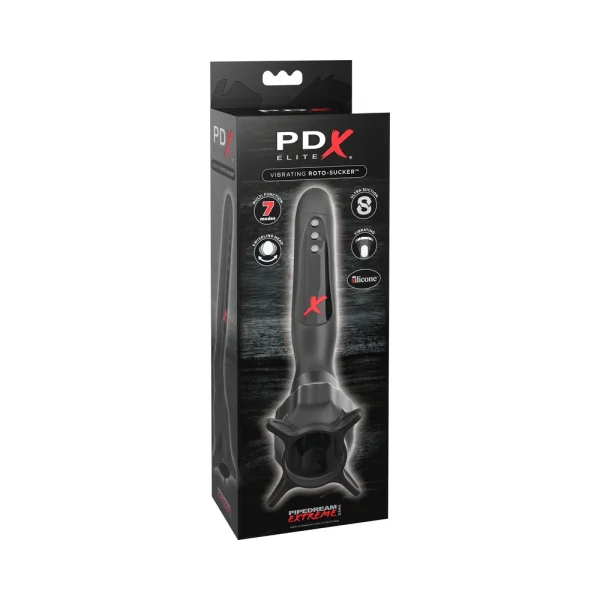 Pdx Elite- Vibrating Roto-sucker - Black