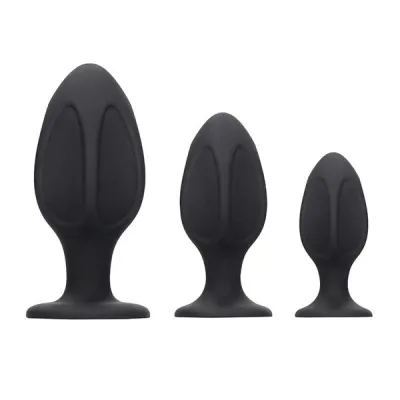 Ouch Silicone Diamond Shaped Butt Plug Training Set