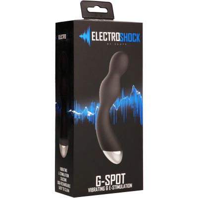 Electro Shock G Spot Vibrator Black 19 5 cm 7 7 USB Rechargeable Vibrator with E Stim