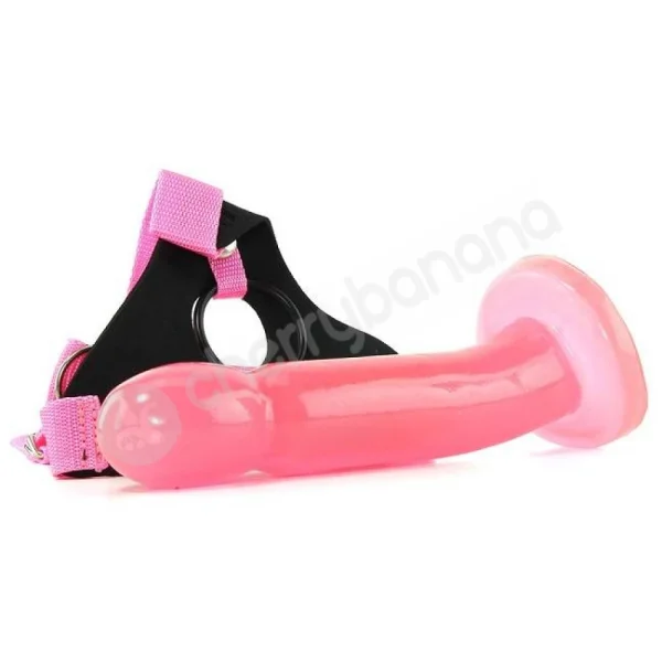 Climax Strap-on - Pink Ice Dong & Harness Set