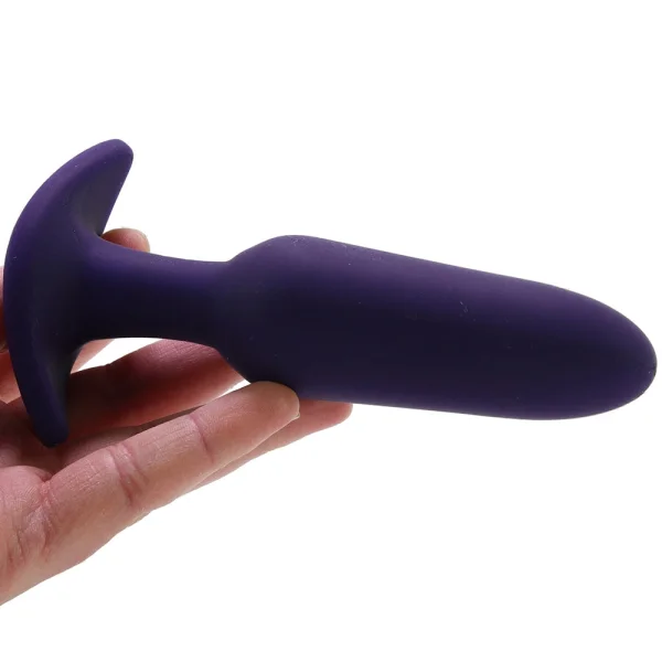 Bump Plus Silicone Rechargeable Vibrating Butt Plug With Remote by VeDO - Purple