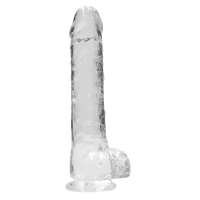 9 Inch Realistic Dildo With Balls Translucent