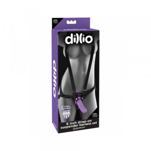 Dillio 6 inches Strap On Suspender Harness Set