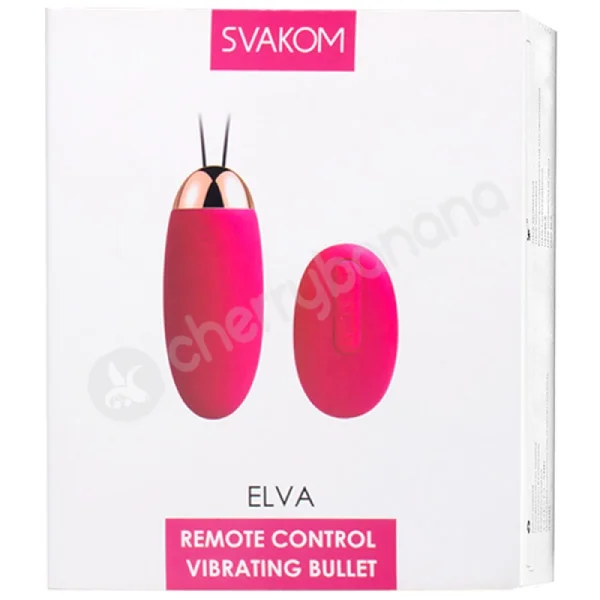 Svakom Elva Red Silicone Vibrating Bullet Egg With Remote Control