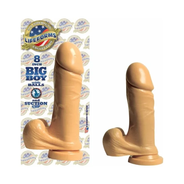 Lifeforms 8in Big Boy W/balls/suct (wht)