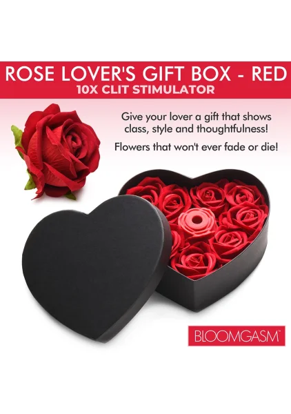 Bloomgasm The Rose Pressure Wave Stimulator Lover's Gift Box - Red