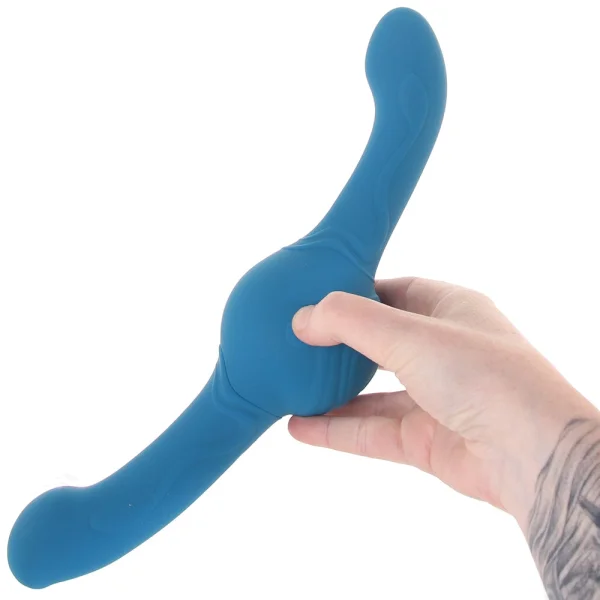 Revolution Tsunami Shaking Thrusting Silicone Dual Stimulator With Remote By NS Novelties - Teal