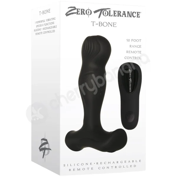 Zero Tolerance T-bone Black Remote Control Prostate Vibrator