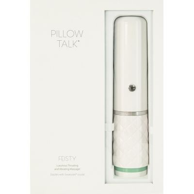 Pillow Talk Feisty Teal Thrusting and Vibrating Massager