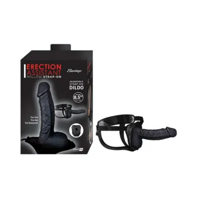 Erection Assistant Hollow Strap on 8 5 In Black