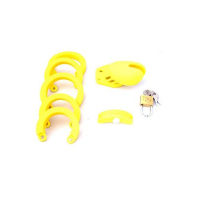 Male Chastity Device Set Yellow
