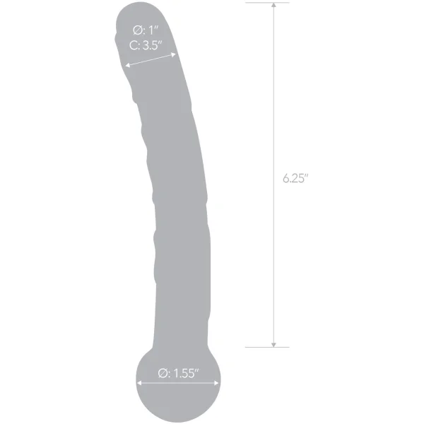 Glas Orange Tickler Glass Dildo