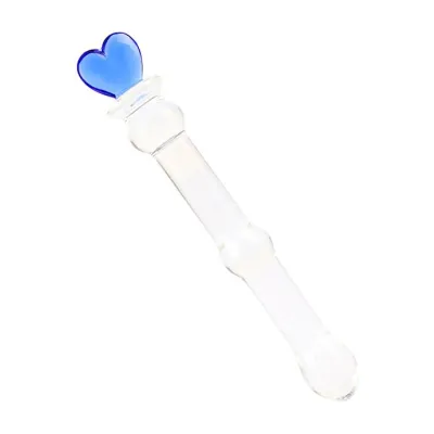 Lucent Small Heart Handle Glass Massager