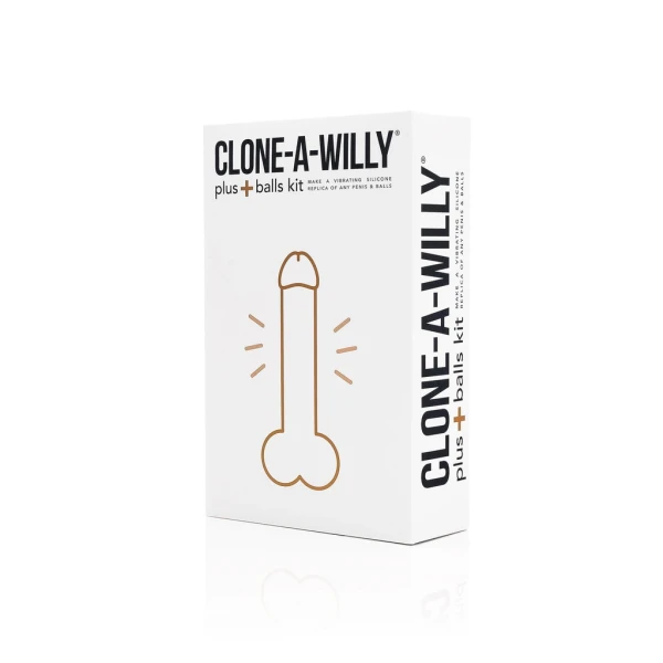 Clone-A-Willy Plus Balls Make Your Own Vibrating Silicone Dildo - Light Skin Tone