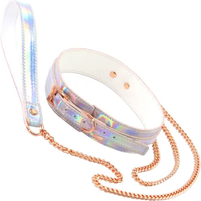 Cosmo Bondage Collar And Leash By NS Novelties Rainbow