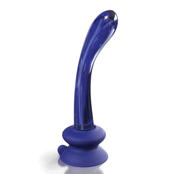 Icicles No. 89 Blue Glass Anal Dildo with Suction Cup by Pipedream Products