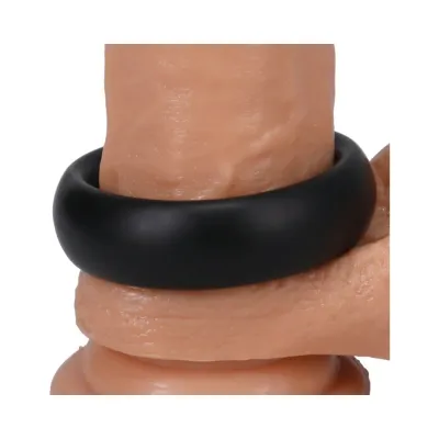 Rock Solid Silicone Black C Ring Large 2in In A Clamshell