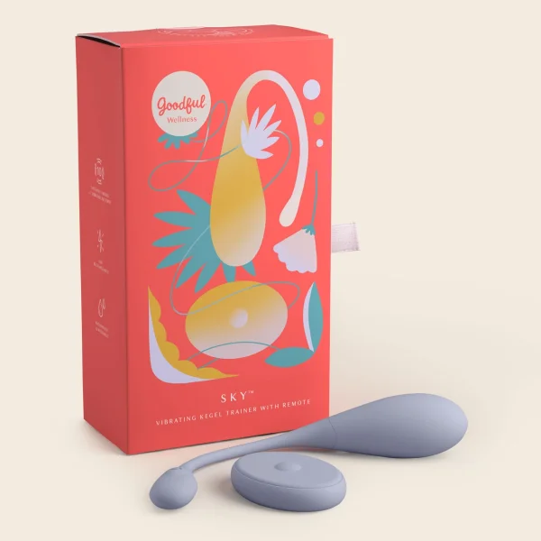 Goodful Wellness Sky Waterproof Rechargeable Silicone Vibrating Kegel Trainer With Remote