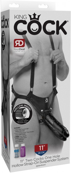 11" Double Cock Strap-On System