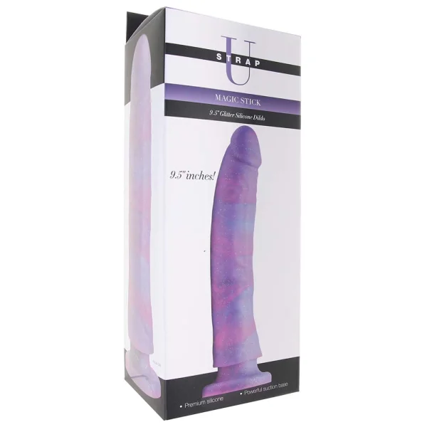 Magic Stick Glitter 9.5" Purple Silicone Dildo