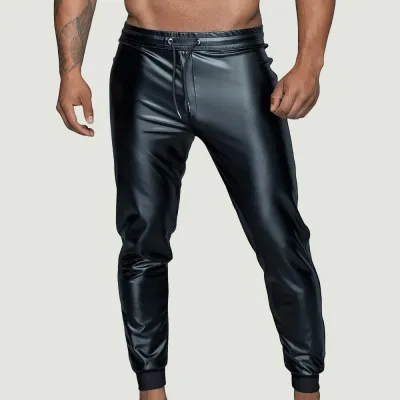Noir Mens Power Wetlook Treggings