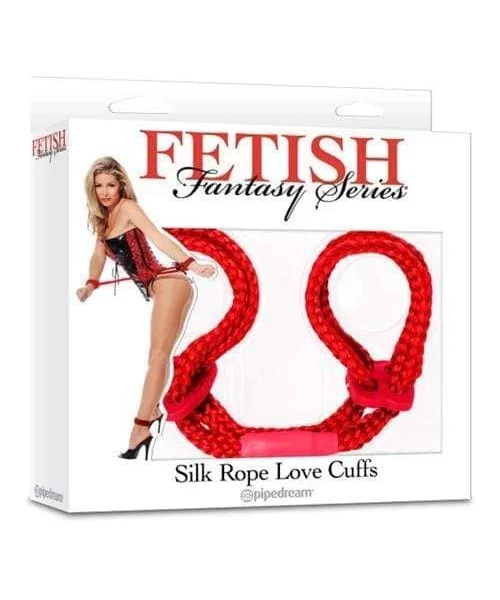 Fetish Fantasy Series Silk Rope Love Cuffs - Red