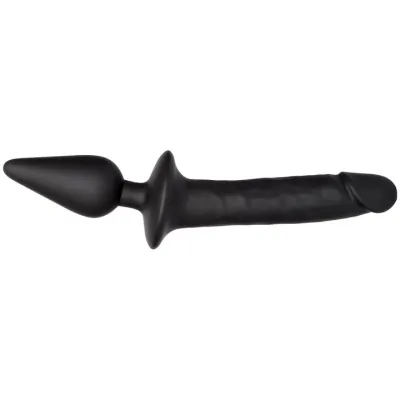 Bondara Double Whammy Black Silicone Butt Plug Dildo Duo
