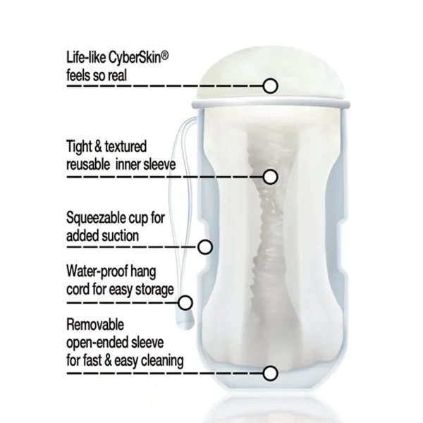 CyberSkin Vulcan Mouth Stroker w/Cooling Glide Frost