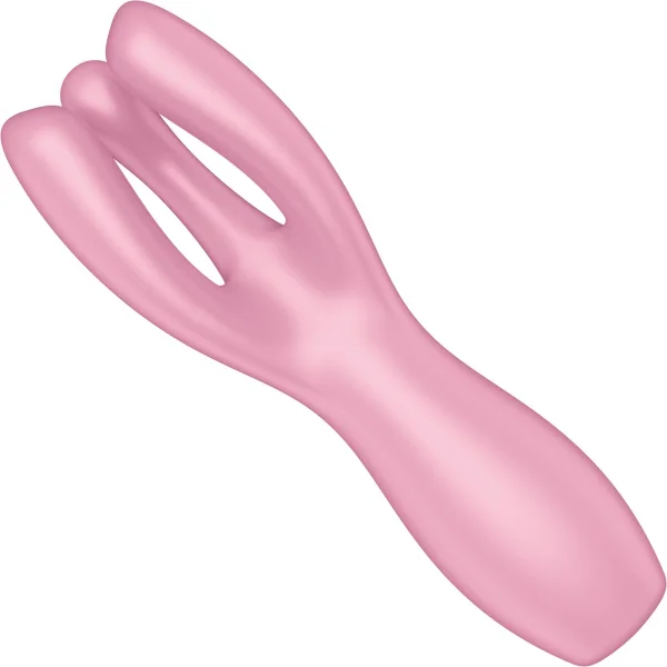 Satisfyer Threesome 3 Rechargeable Waterproof 12-Function Dual Stimulation Vibrator - Pink