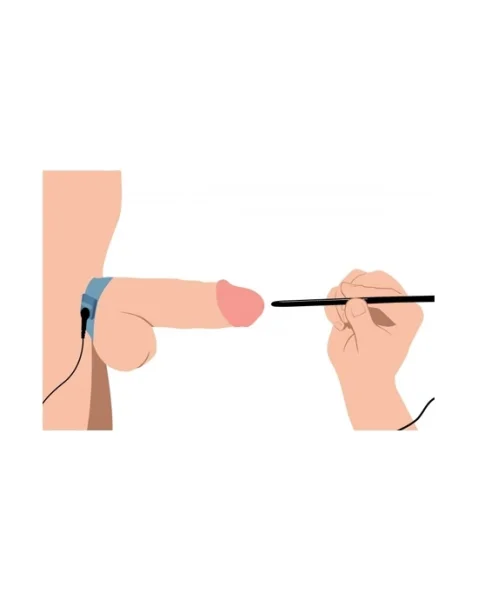 Amplifier Cock & Ball Strap With Penis Stim - Blue