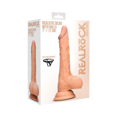 Realrock 7 17 Cm Realistic Dildo With Balls Flesh