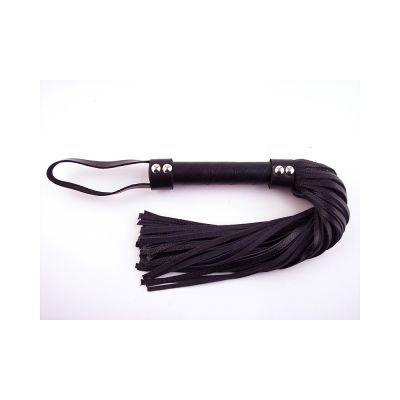 Rouge Short Leather Flogger Black